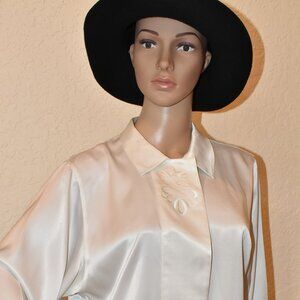 Vintage Ivory Long-sleeved Blouse US 10 by Precis